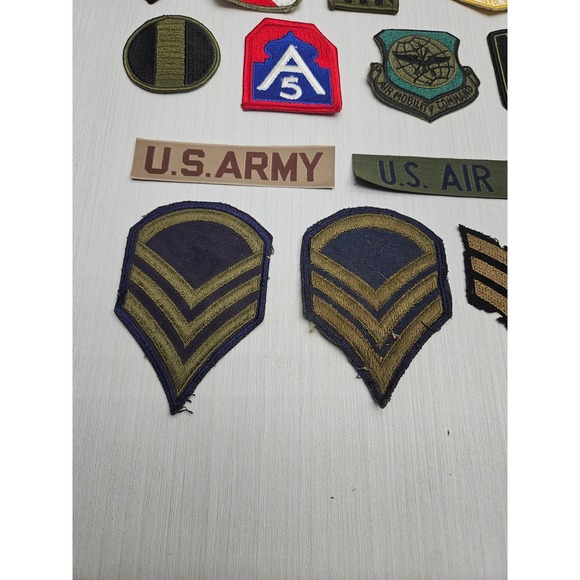 Lot of 38 Vintage Military Patches Lot US Army Air Force Rank Insignia - Picture 8 of 8
